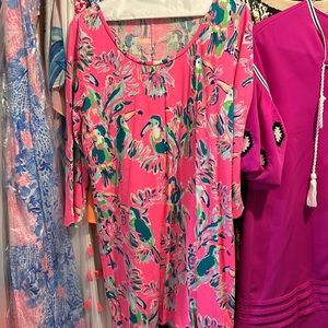 Lilly Pulitzer hot pink toucan dress